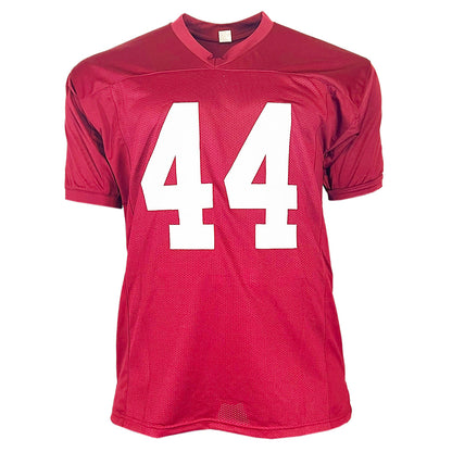 John David Crow Signed 57 Heisman Inscription Texas College Maroon Football Jersey (Beckett)