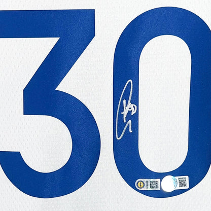 Steph Curry Signed Authentic Golden State Warriors White Nike Dri-Fit - XL Basketball Jersey (Beckett)