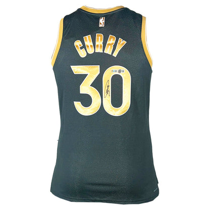 Steph Curry Signed Authentic Golden State Warriors Black Nike Select Series - Large Basketball Jersey (Beckett)