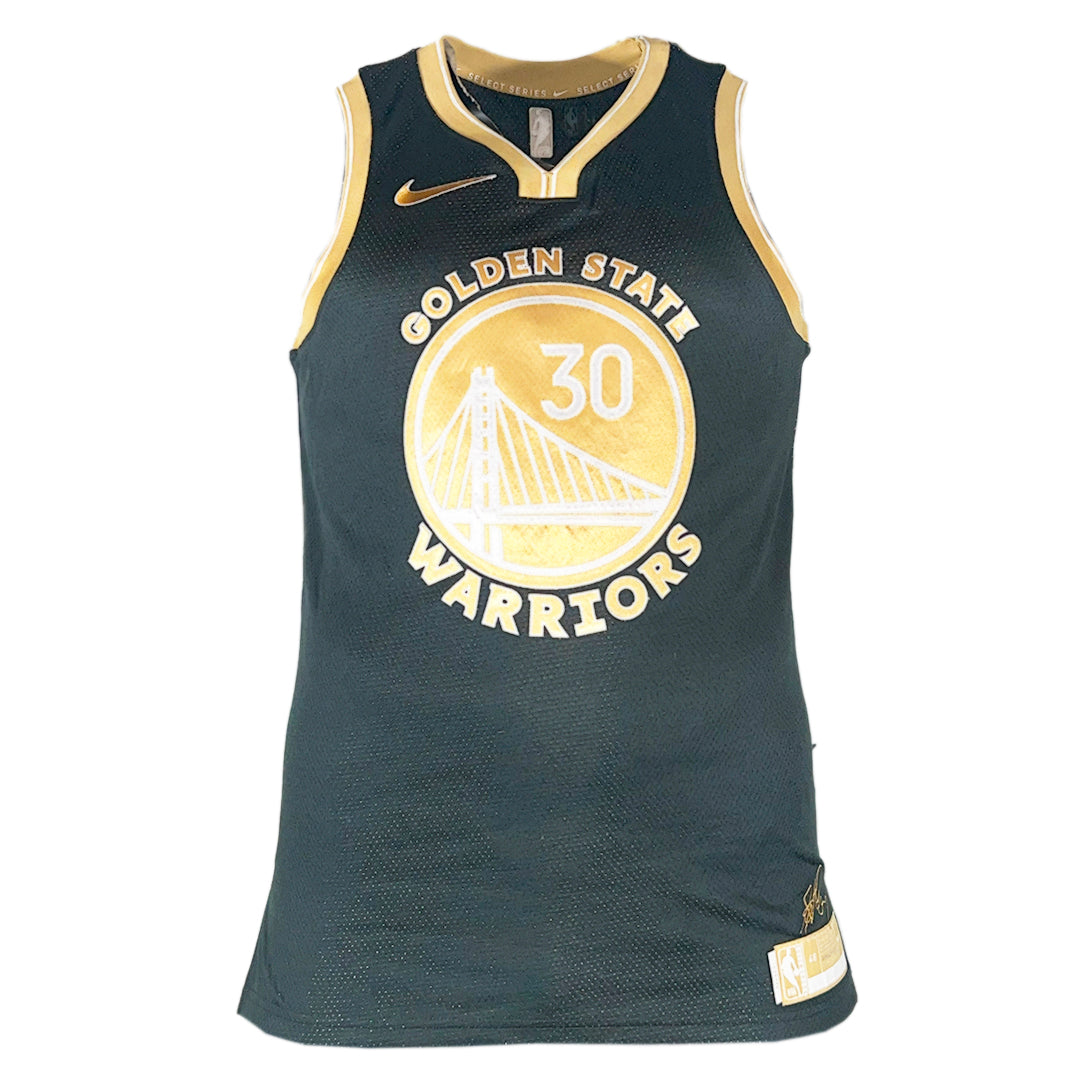 Steph Curry Signed Authentic Golden State Warriors Black Nike Select Series - Large Basketball Jersey (Beckett)
