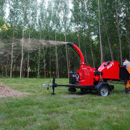 25hp 750cc Twin Cylinder ZONSEN Petrol Engine 7" Hydraulic Feeding Commerical Wood Chipper,  DCH7