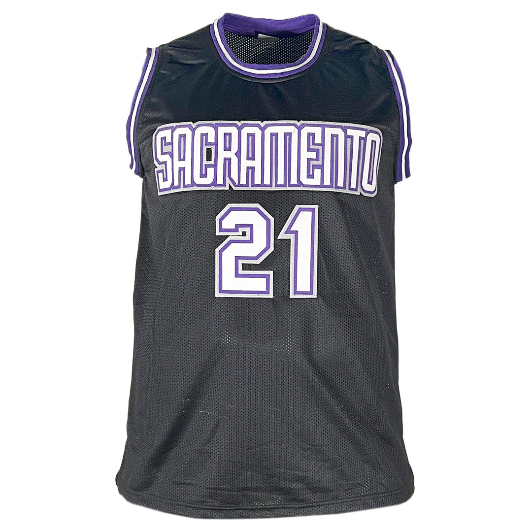 Vlade Divac Signed Sacramento Black Basketball Jersey (Beckett)