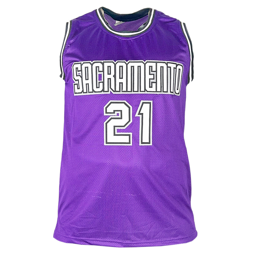 Vlade Divac Signed Sacramento Purple Basketball Jersey (Beckett)