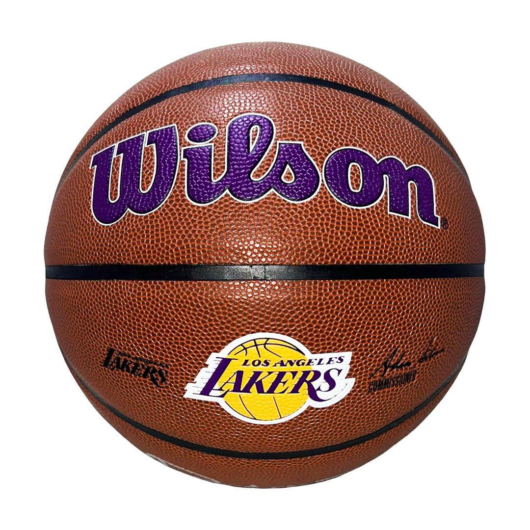 Vlade Divac Signed Los Angeles Lakers Wilson NBA Team Logo Basketball (Beckett)