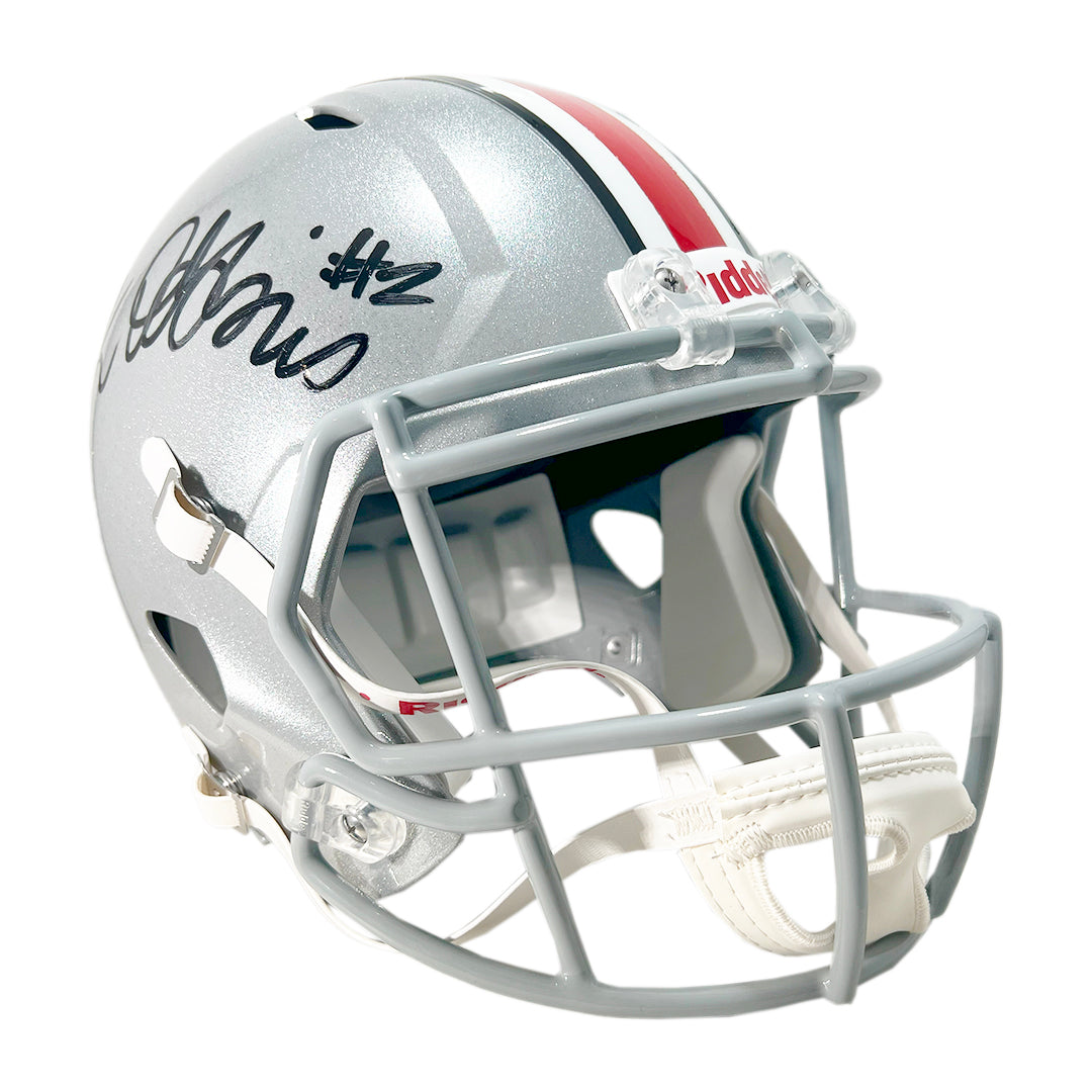 J.K. Dobbins Signed Ohio State Buckeyes Speed Full-Size Replica Football Helmet (JSA)