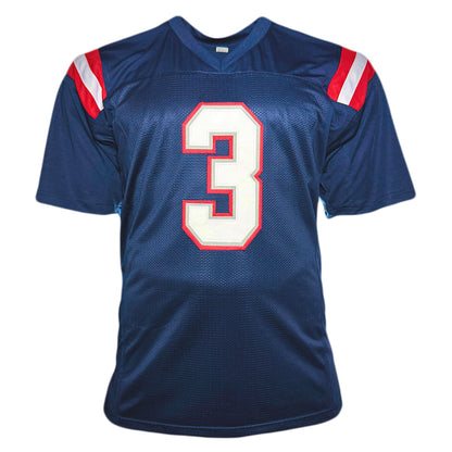 DeMario Douglas Signed New England Navy Football Jersey (Beckett)