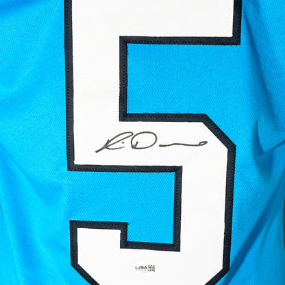 Rico Dowdle Signed Carolina Blue Game Style Football Jersey (JSA)