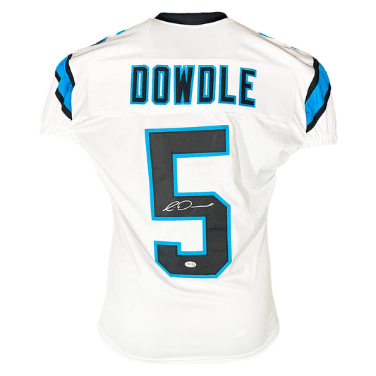 Rico Dowdle Signed Carolina White Game Style Football Jersey (JSA)