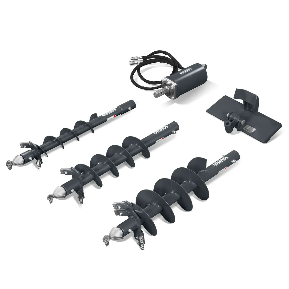 Mini Skid Steer Drive Auger with 6" ,  9" ,  12" Dia. Auger Bits