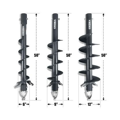 Mini Skid Steer Drive Auger with 6" ,  9" ,  12" Dia. Auger Bits