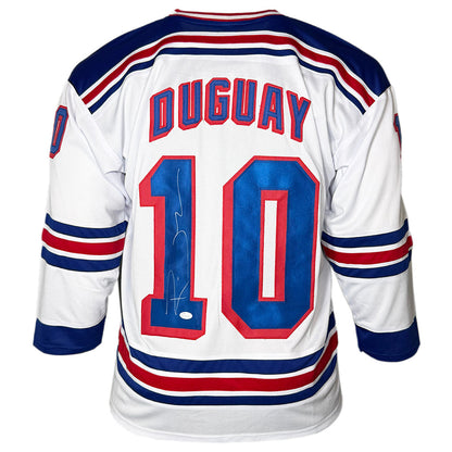 Ron Duguay Signed New York White Hockey Jersey (JSA)
