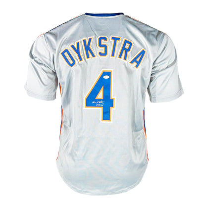 Lenny Dykstra Signed Nails Inscription New York Grey Baseball Jersey (JSA)