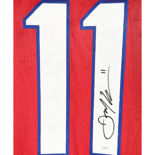 Julian Edelman Signed New England Red Football Jersey (JSA)