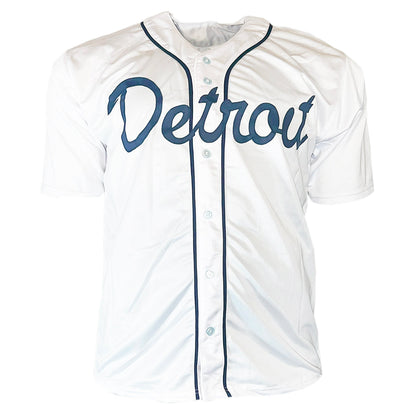 Darrell Evans Signed 2223 Hits 414 HR's 1984 WS Champs Inscription Detroit White Baseball Jersey (Beckett)