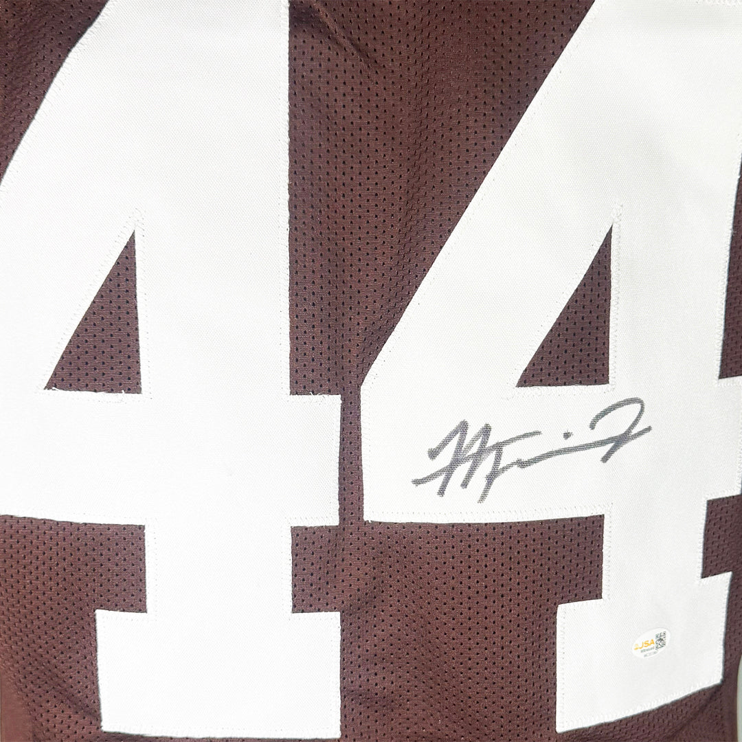 Harold Fannin Jr Signed Cleveland Brown Game Style Football Jersey (JSA)
