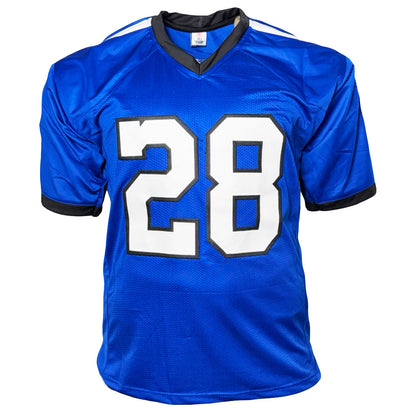 Marshall Faulk Signed Indianapolis Blue Football Jersey (Beckett)