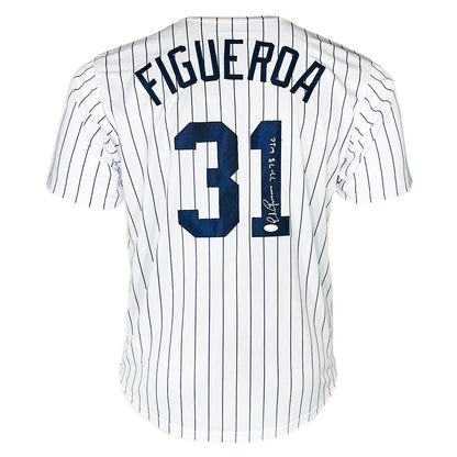 Ed Figueroa Signed 77-78 WSC Inscription New York Pinstripe Baseball Jersey (JSA)