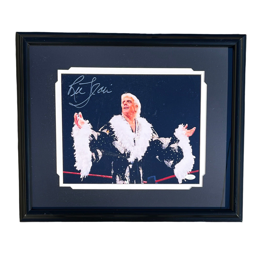 Ric Flair Signed Pose 3 Wrestling Framed 11x14 Photo (JSA)