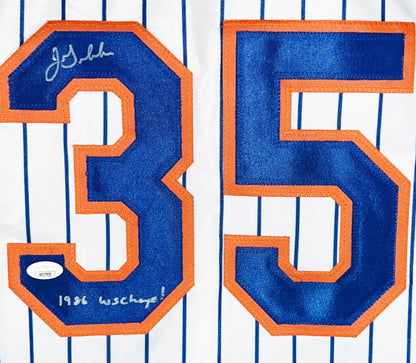 John Gibbons Signed New York 1986 WS Champs Baseball Jersey (JSA)