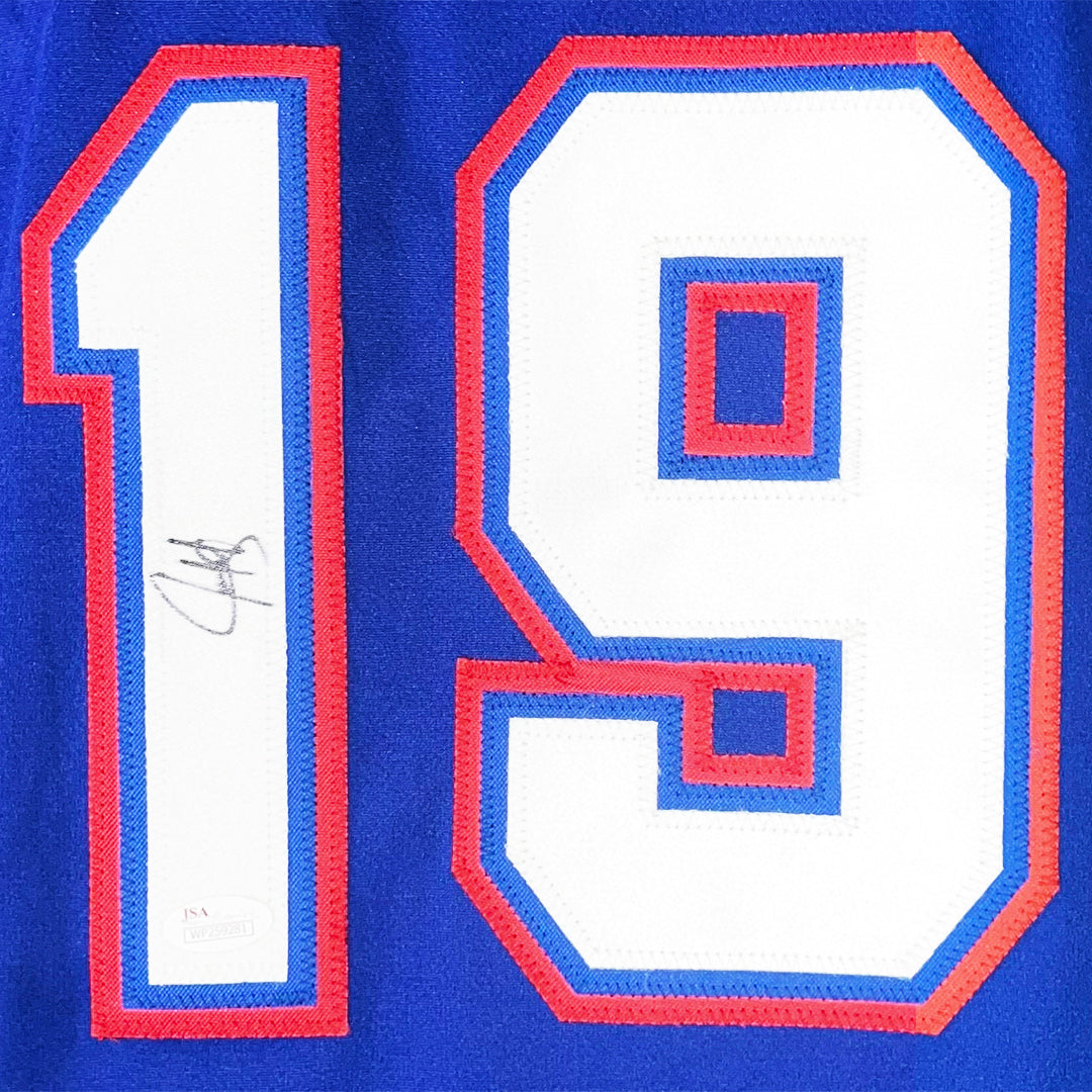 Juan Gonzalez Signed Texas Royal Blue Baseball Jersey (JSA)