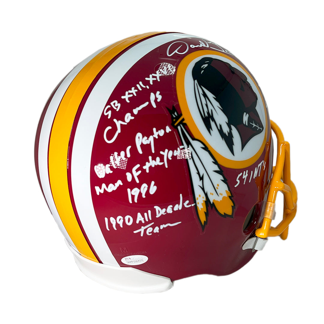 Darrell Green Signed HOF 08 - Stats Inscriptions Washington Redskins Throwback 78-03 Full-Size Replica Football Helmet (JSA)