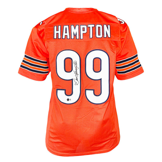 Dan Hampton Signed Chicago Orange Football Jersey (Beckett)