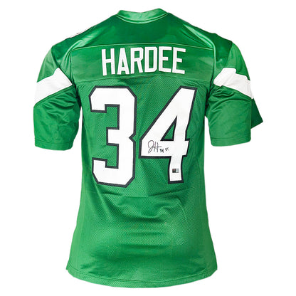 Justin Hardee Sr Signed New York Green Football Jersey (Tristar)