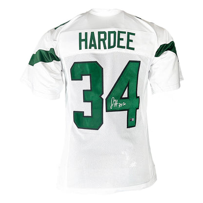 Justin Hardee Sr Signed New York White Football Jersey (Tristar)