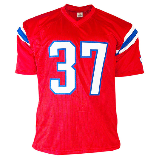 Rodney Harrison Signed New England Red Football Jersey (Beckett)