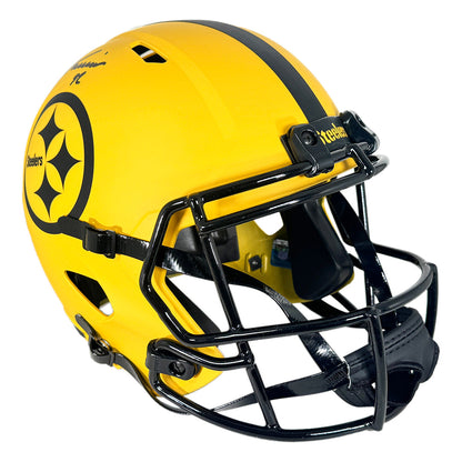 James Harrison Signed Pittsburgh Steelers Rave Full-Size Replica Football Helmet (Beckett)