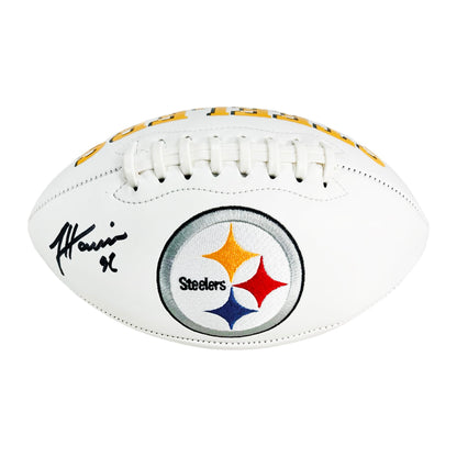 James Harrison Signed Pittsburgh Steelers Official NFL Team Logo Football (JSA)