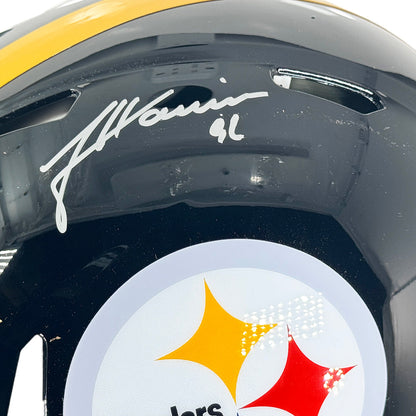 James Harrison Signed Pittsburgh Steelers Authentic Speed Full-Size Football Helmet (Beckett)