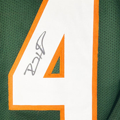 Devin Hester Signed Miami College Green Game Style Football Jersey (Beckett)