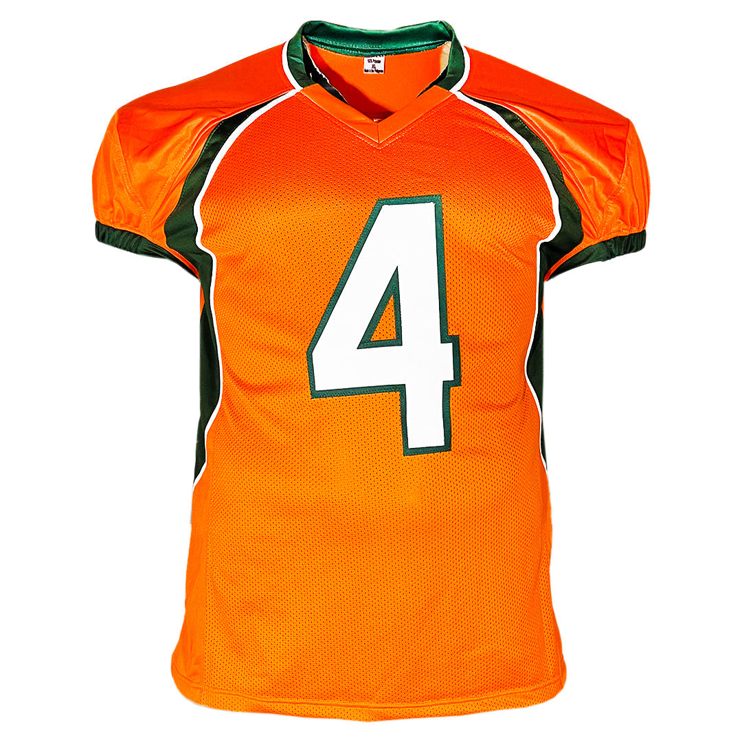 Devin Hester Signed Miami College Orange Game Style Football Jersey (Beckett)
