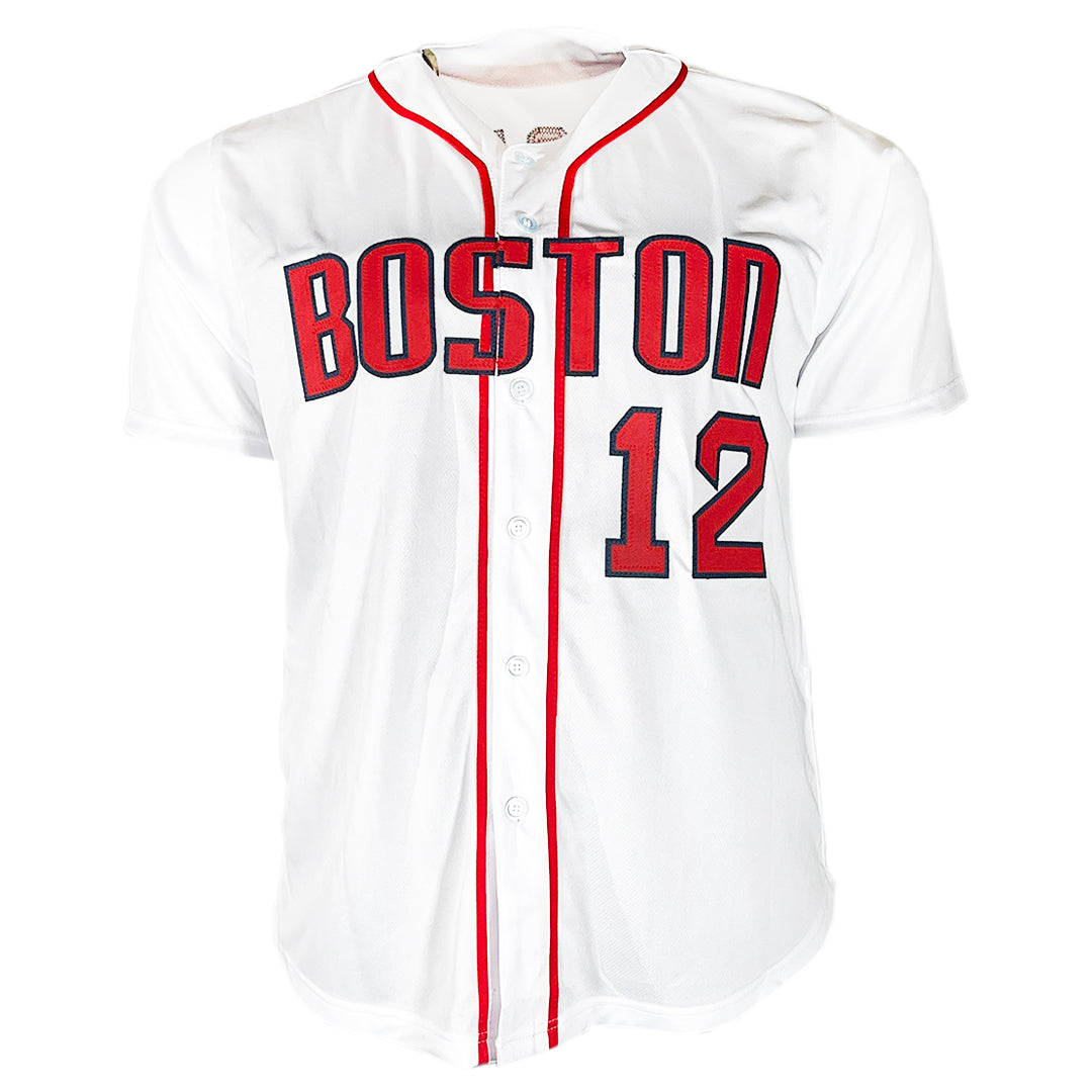 Brock Holt Signed 18 WSC Inscription Boston White Baseball Jersey (JSA)
