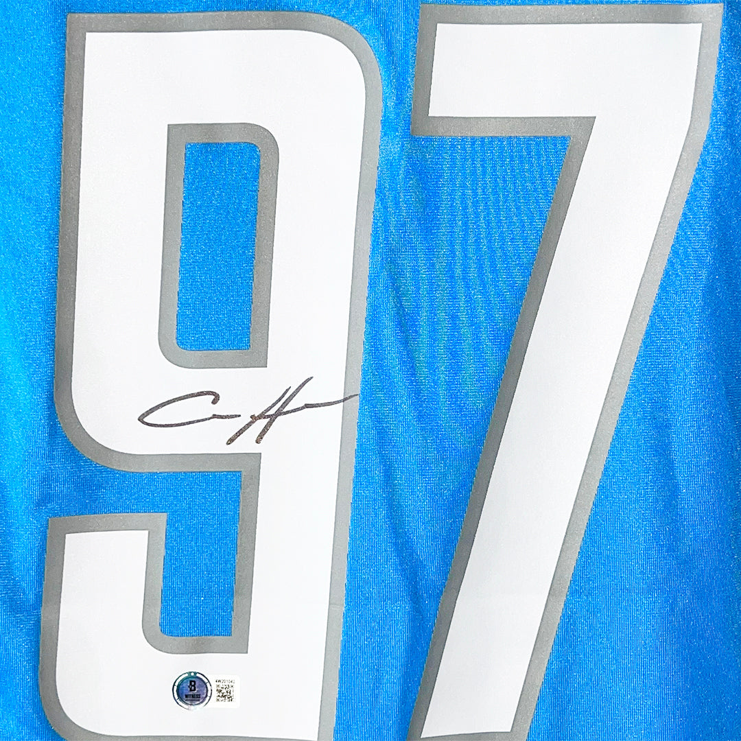 Aidan Hutchinson Signed Authentic Detroit Lions Nike Football Jersey Large (Beckett)