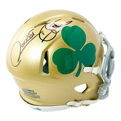 Rocket Ismail Signed Notre Dame Fighting Irish Shamrock Speed Mini Football Helmet (JSA)