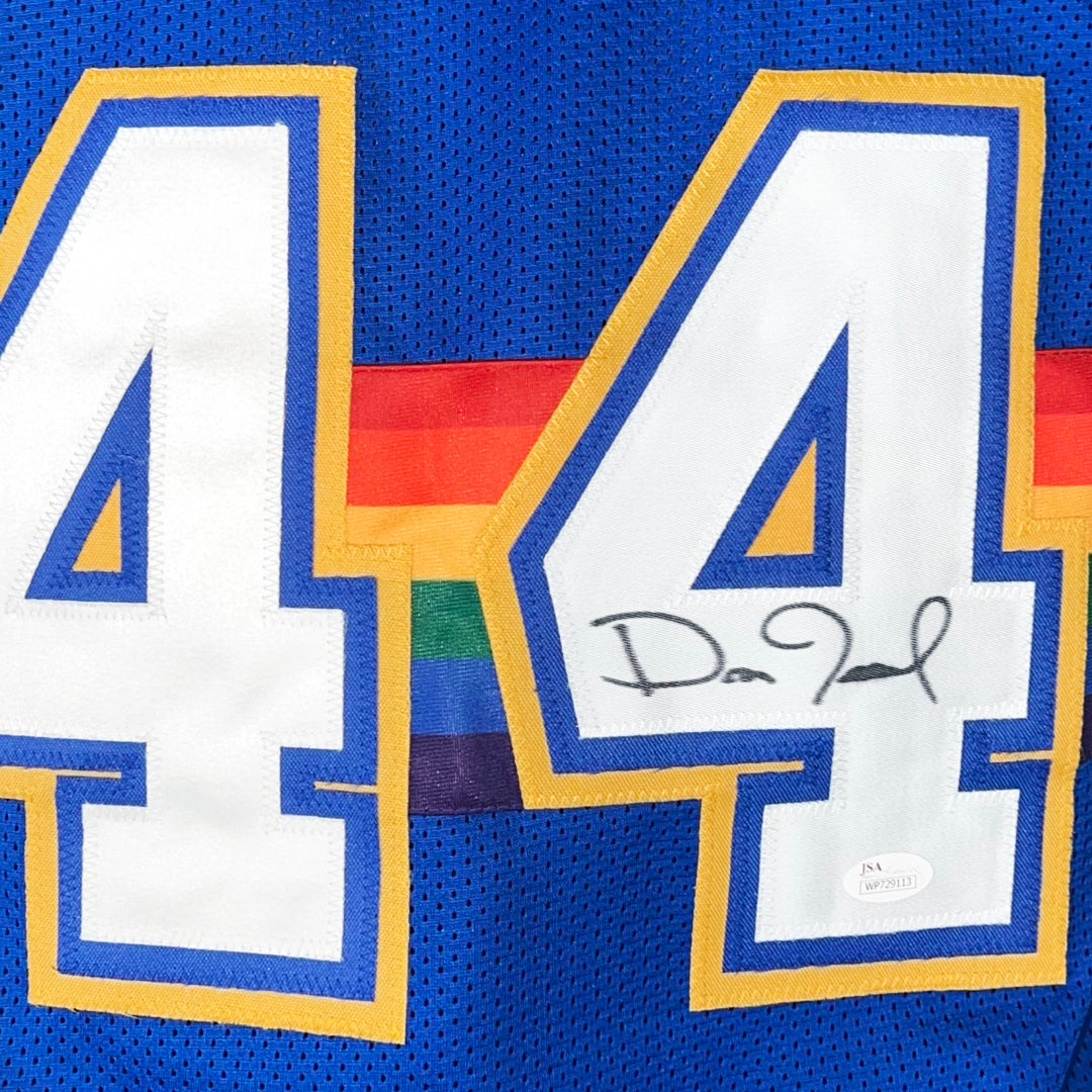 Dan Issel Signed Denver Blue Basketball Jersey (JSA)