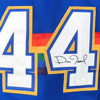 Dan Issel Signed Denver Blue Basketball Jersey (JSA)