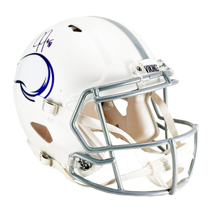 Justin Jefferson Signed Minnesota Vikings Authentic Alt 2024 Speed Full-Size Football Helmet (Beckett)