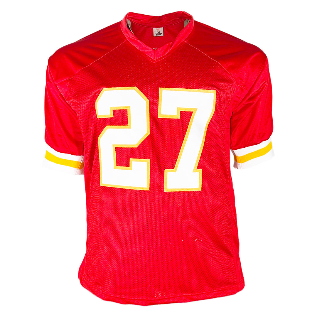 Larry Johnson Signed Kansas City Red Football Jersey (Beckett)