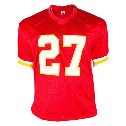 Larry Johnson Signed Kansas City Red Football Jersey (Beckett)