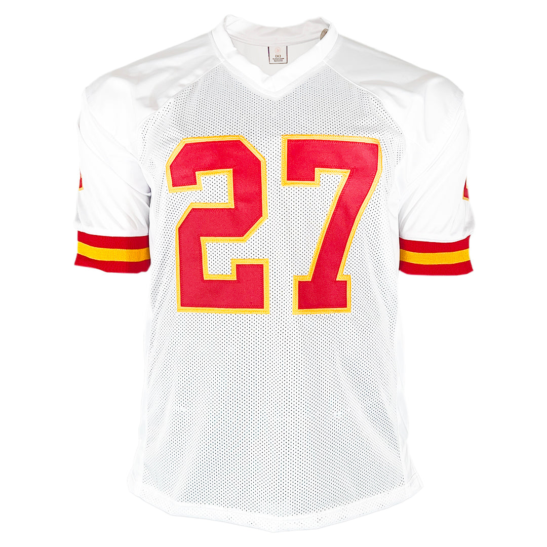 Larry Johnson Signed Kansas City White Football Jersey (Beckett)