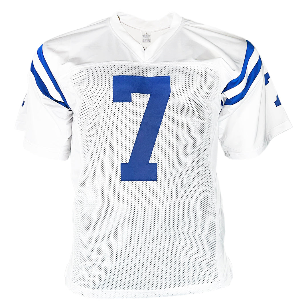 Bert Jones Signed Indianapolis White Football Jersey (Beckett)