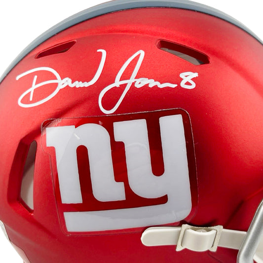 Daniel Jones Signed New York Giants Blaze Mini Football Helmet (Beckett)