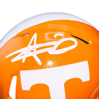 Alvin Kamara Signed Tennessee Vols Speed Mini Football Helmet White Ink (JSA)