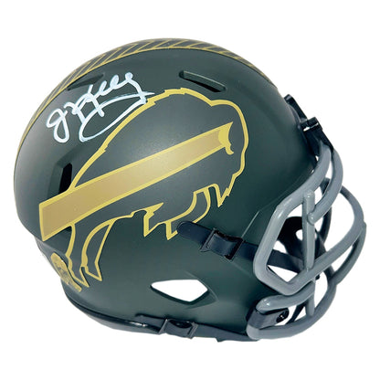 Jim Kelly Signed Buffalo Bills Salute 2025 Mini Football Helmet (Beckett)