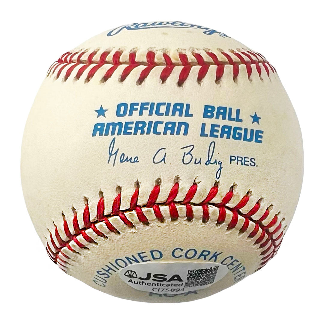 Don Larsen Signed 288 Wins Inscription Rawlings Official Major League Baseball (JSA)
