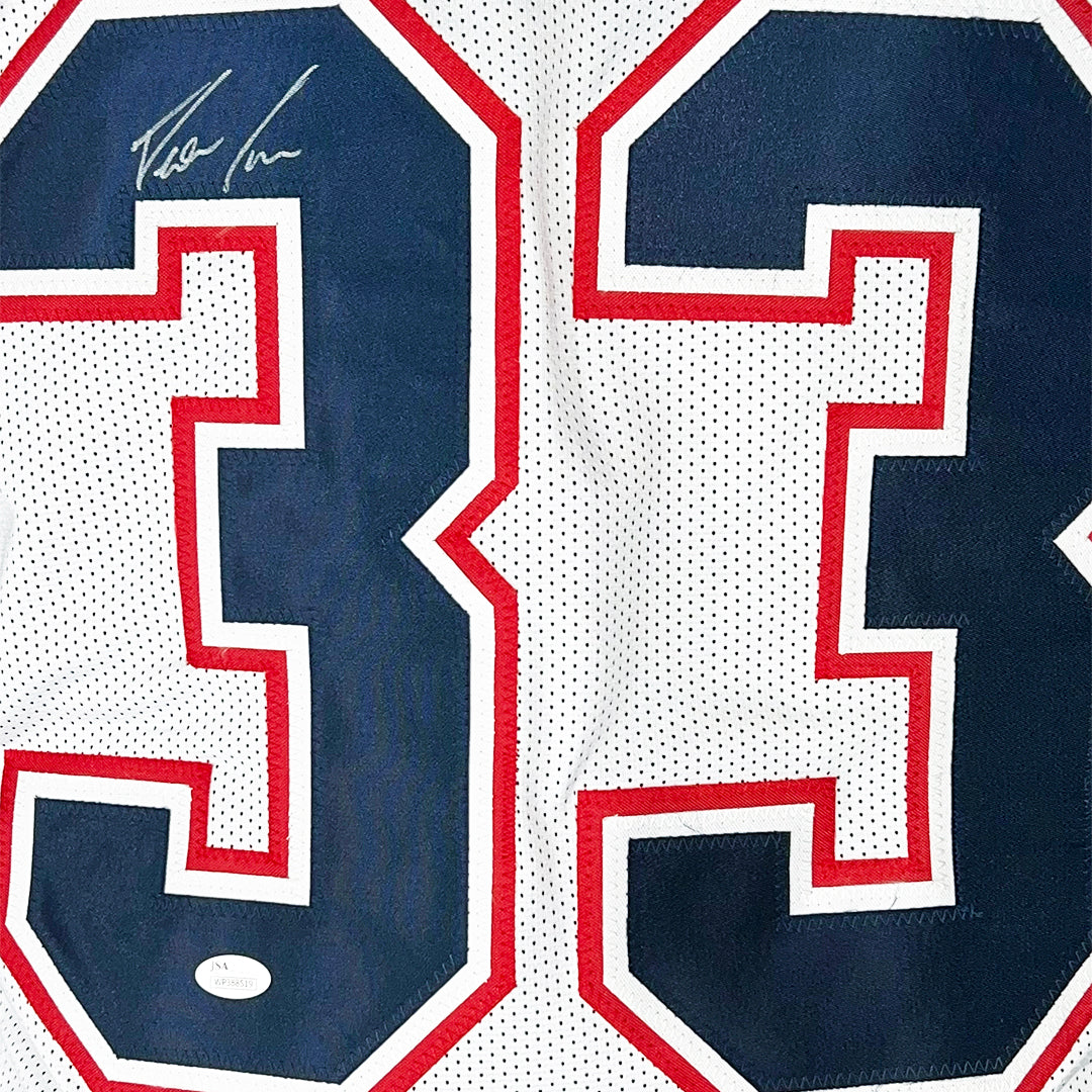 Dion Lewis Signed New England White Football Jersey (JSA)