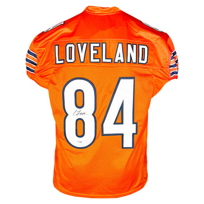 Colston Loveland Signed Chicago Orange Game Style Football Jersey (JSA)